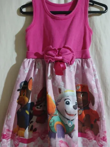 Vestido infantil temático patrulha canina