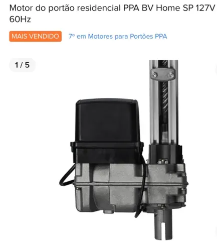 Kit motor de portão basculante PPA BV Home 60Hz