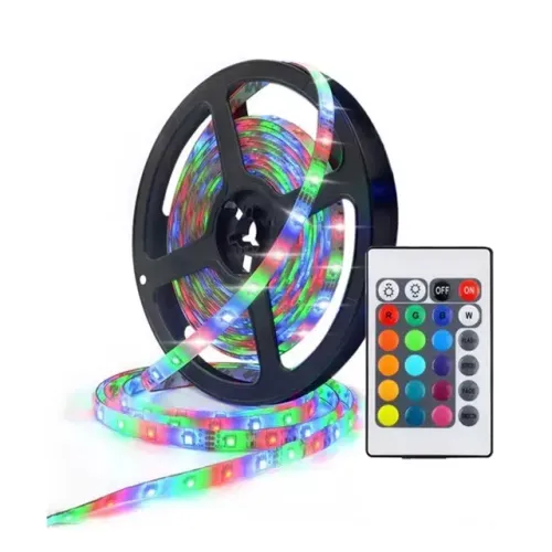 Fita de Led RGB 3528 5M Lehmox LEY-3528 Controladora + Controle - WZetta