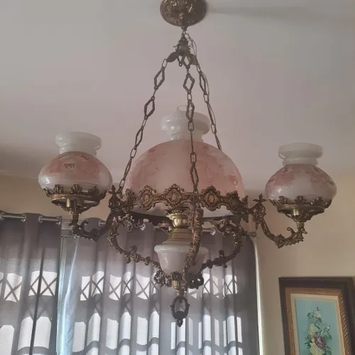 Lustre Vintage Clássico 4 lâmpadas 