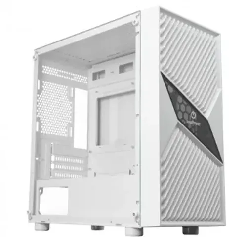 Gabinete Gamer One Power Fractal White, Mid Tower, Lateral Em Vidro Temperado, Sem Fan, 