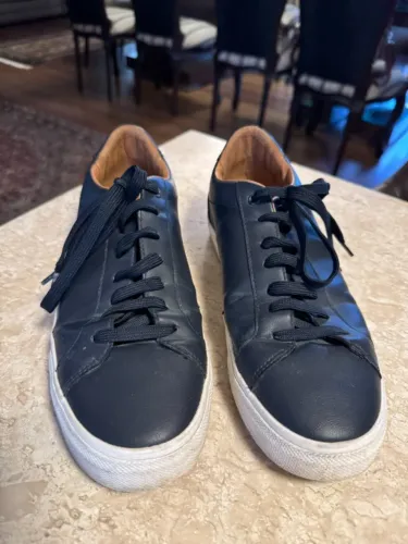 sapatenis em couro. masculino azul marinho numero 39 marca zara man