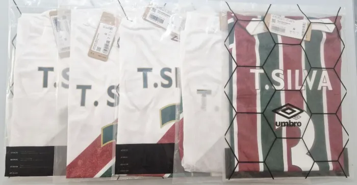 Camisa Fluminense T.Silva - 3 - Branca - tamanho G