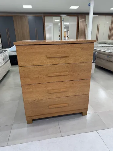 CÔMODA NOVO - COR AMADEIRADO PRONTA ENTREGA 