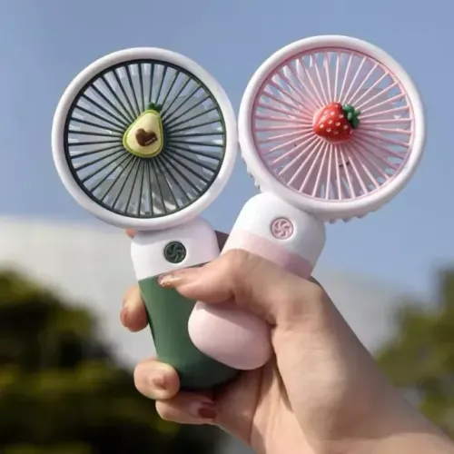 Mini Ventilador De Mão Portátil Recarregável Usb com suporte 