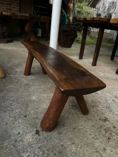 Banco rústico de madeira maciça super reforçado 