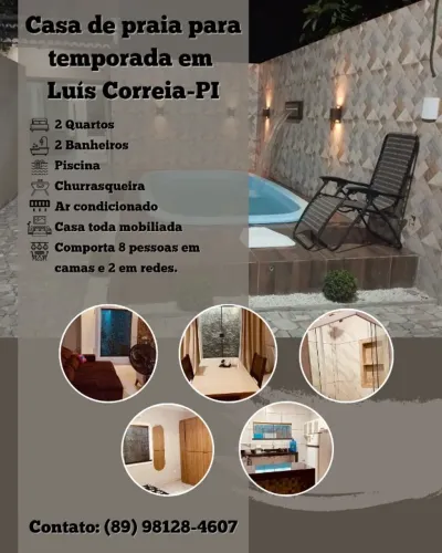 Casa de Praia para temporada em Luís Correia-PI