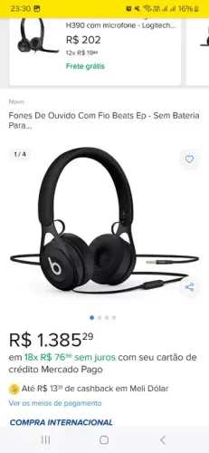 OFERTA Vendo Beats EP Preto - Ótima Oportunidade! 
