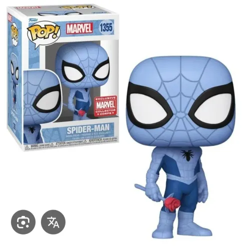 Funko pop homem aranha azul - exclusivo collector corps
