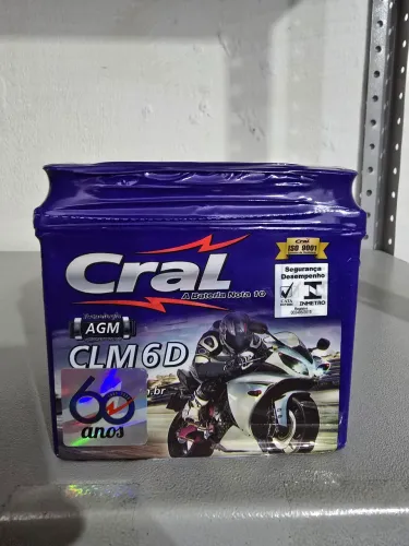 Bateria de Moto Cral CLM 6D Nova