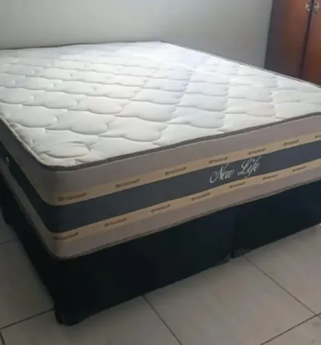 Cama box colchão e base nova 