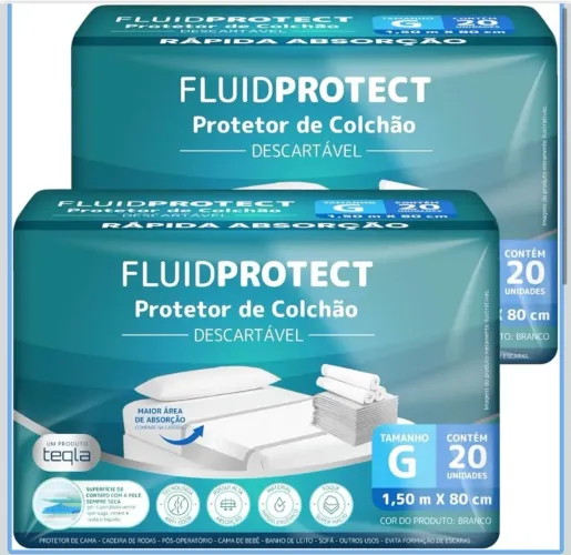 Kit Protetor de Colchão Descartável (40 unidades - 2 Pacotes)