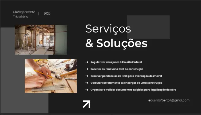 Redução de INSS em Obras ? Regularização completa para Pessoa Física