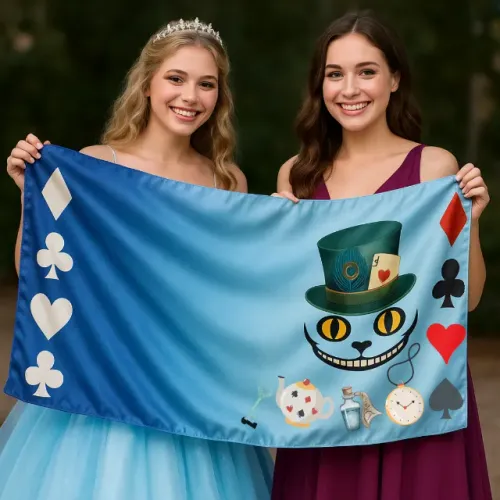 Mini Canga Alice no País das Maravilhas Saída Praia Brinde Presente Mimo Festa Debutante 