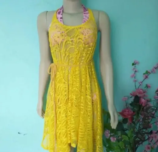 Saída de praia com amarração tamanho único