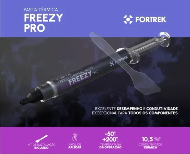 Pasta Térmica Freezy Pro 10,5W/MK 3G - Fortrek