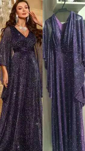 Vestido elegante roxo tam P/M