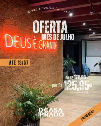 Tijolinhos Rústicos Brick - Várias cores e texturas - Equipe especializada para aplicação
