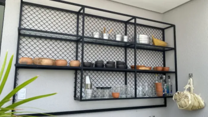 Estrutura de Bar - metalon e vidro 