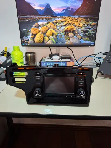 Kit Multimédia Honda Fit 2015 - 2017 com moldura Original USADA EXCELENTE