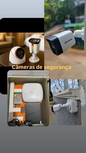 Câmeras de segurança, alarme,cerca elétrica e concertina