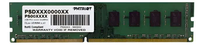 Memória RAM 4GB Patriot PC3-12800 CL11 - Upgrade Rápido para seu PC