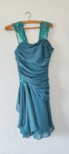 Vestido de festa/casamento azul turquesa