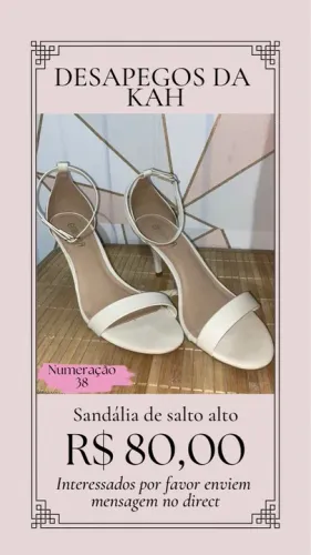 Sandália de salto alto branca