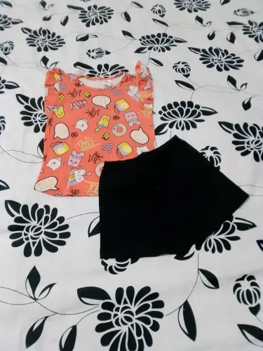 Conjunto Infantil Menina Tam G - Blusa e Short 