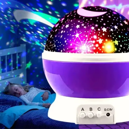 Luminária Projetor Estrela 360º Galaxy Abajur Mesa Infantil