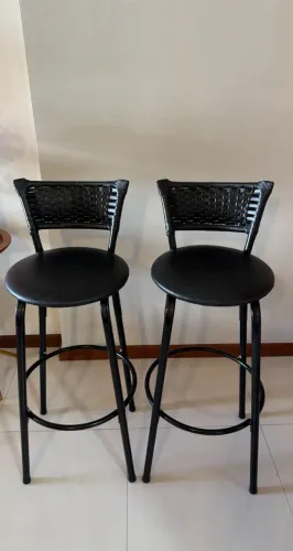 Banquetas altas pretas (Par)