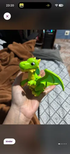 dragão kinder ovo páscoa verde articulado kinder