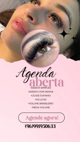 Lash cílios fio a fio e designer de henna