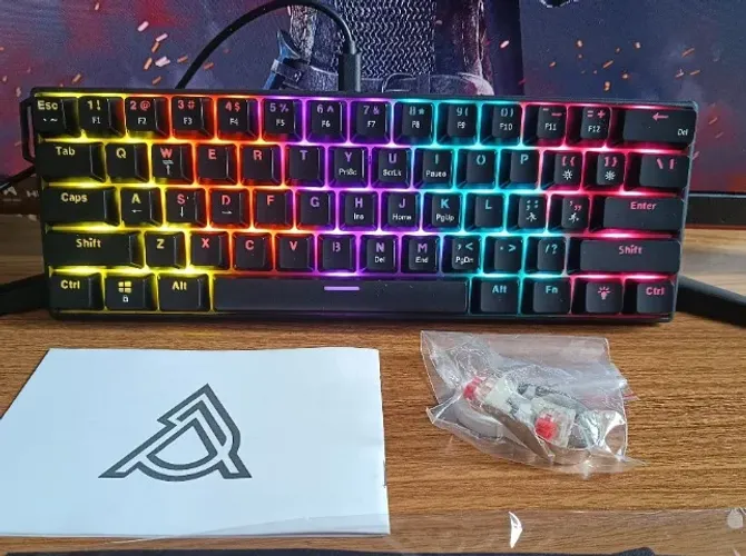 Teclado Mecânico Gamer Ajazz NK61 RGB Switch Red60%