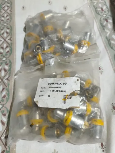 20 Cotovelos 90° Sigas Flex 16mm para Gás - 2 Pacotes Lacrados
