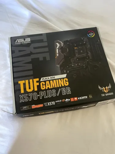 Placa Mãe ASUS TUF Gaming X570-Plus BR - Completa e Impecável