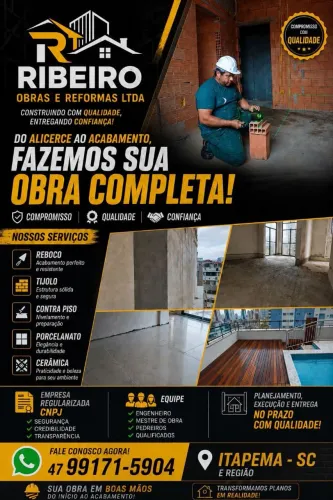 Quer construir ou reformar Ribeiroobrasereformasltda estamos prontos pra atendê-lo
