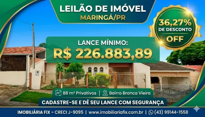 ? MARINGÁ - O Melhor Lance da Cidade Canção em LEILÃO!