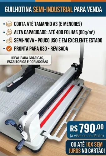 Guilhotina Semi industrial