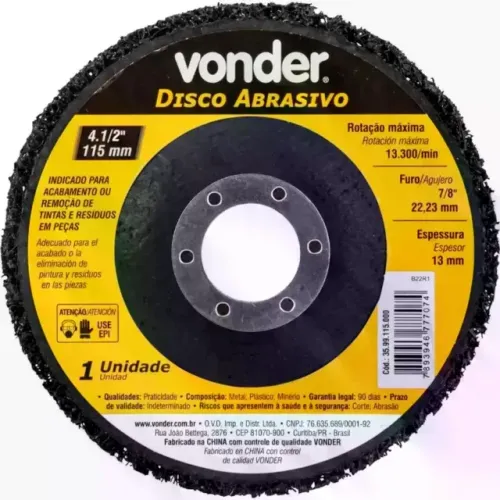 DISCO REMOVEDOR DE PINTURA VONDER (61)3579-3030 POLAR TINTAS CEILANDIA