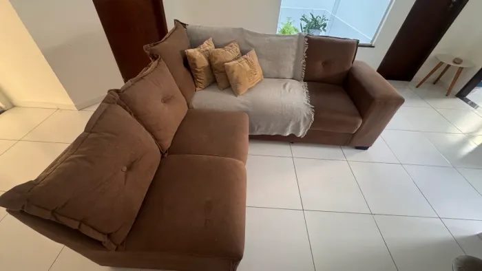 Sofá L 5 lugares