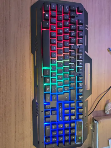 Teclado led rgb com fio