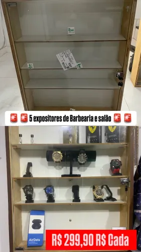 Expositor de salão e barbearia