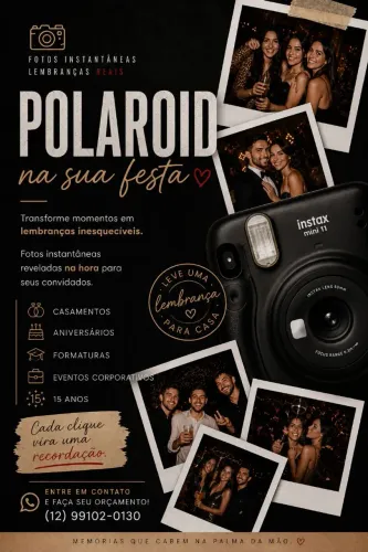 Fotos Polaroid para sua festa