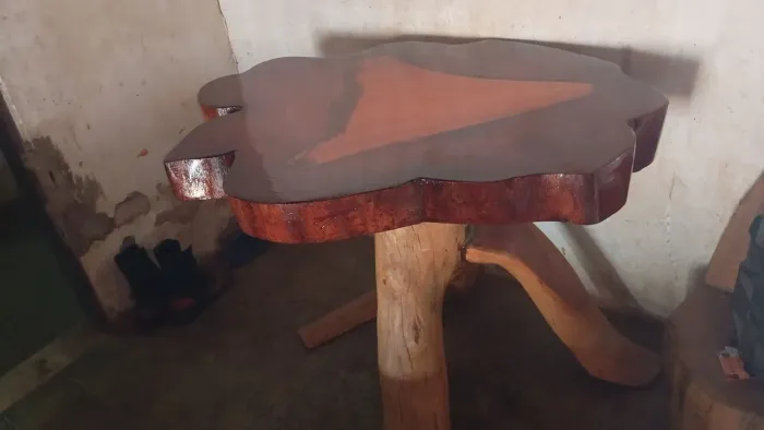 Mesa tipo bolacha natural