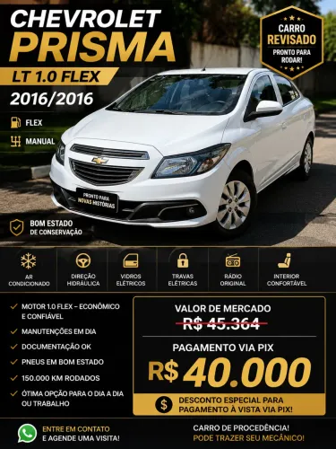 Chevrolet Prisma Sed. LT 1.0 8V Flexpower 4P 2016
