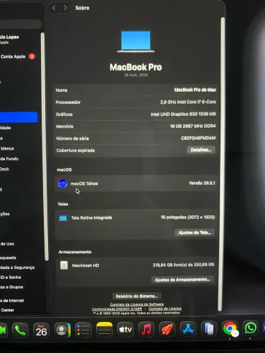 MacBook Pro 2019 16 polegadas 