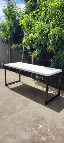 Mesas estilo industrial home office escritório gamer escrivaninha 100% mdf. Base de metal 
