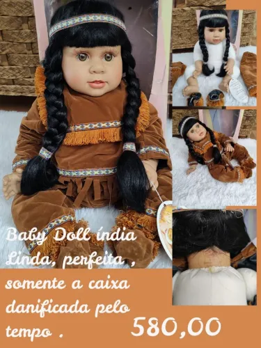 Boneca Baby Doll Índia, importada, nova e tem caixa,  RARIDADE 