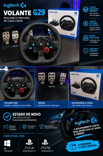 Volante logitech G29 para PC/PS4/PS5